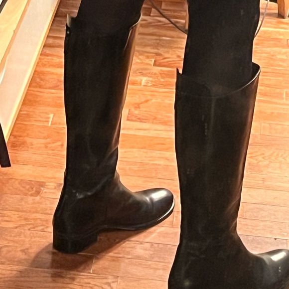 Black leather riding boots from the 90s size 8/8.5 w - Picture 3 of 6